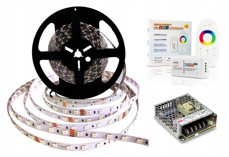 5 m Sada Led pásikov Rgb 24V 5050 Smd profesionálna