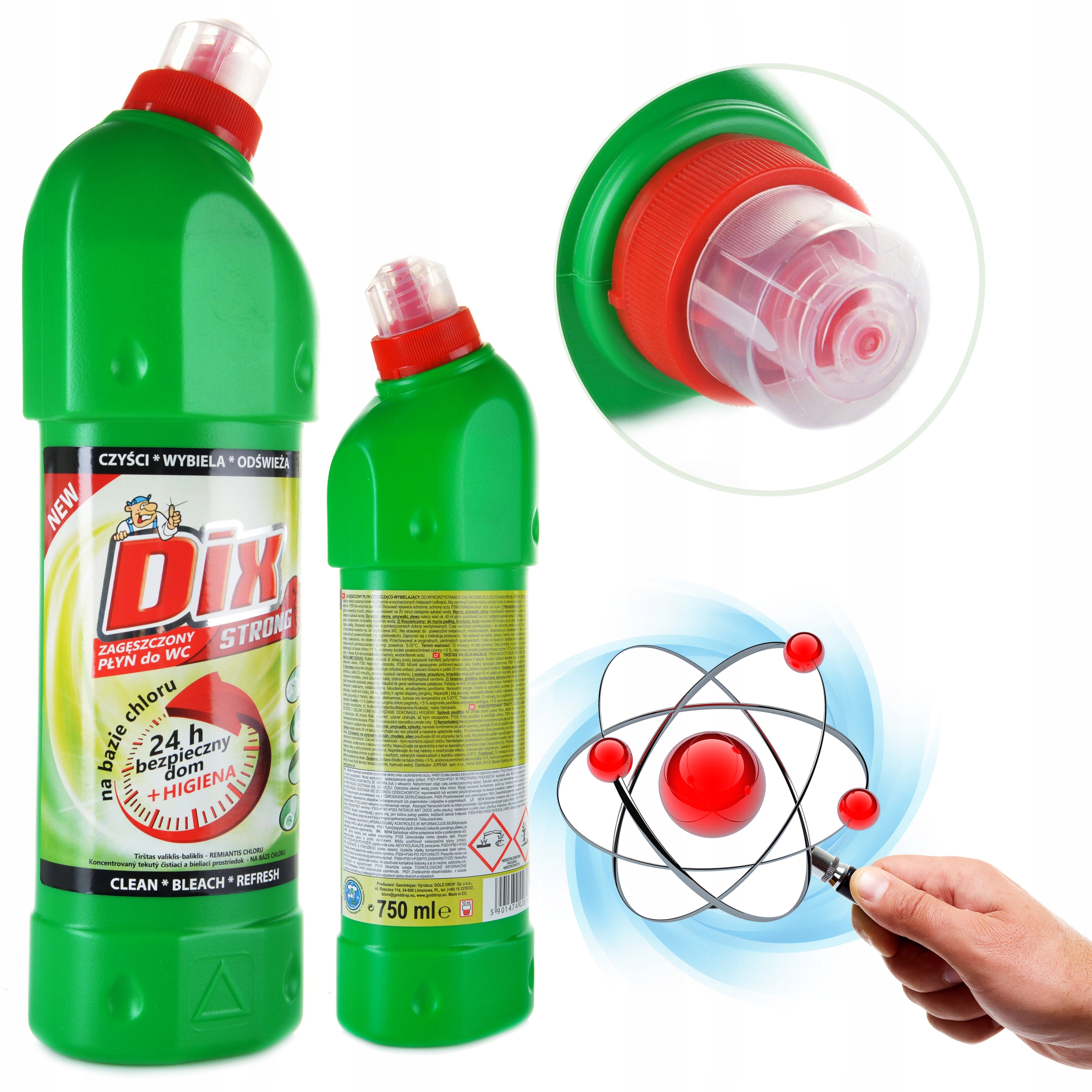 

Płyn czyszcząco-wybielający do Wc 750ml Strong DIX