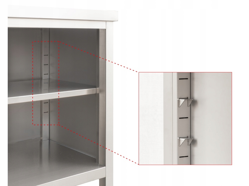 SZAFKA + STÓŁ ROBOCZY STAL KWASOODPORNA INOX 90cm Marka T4ALL