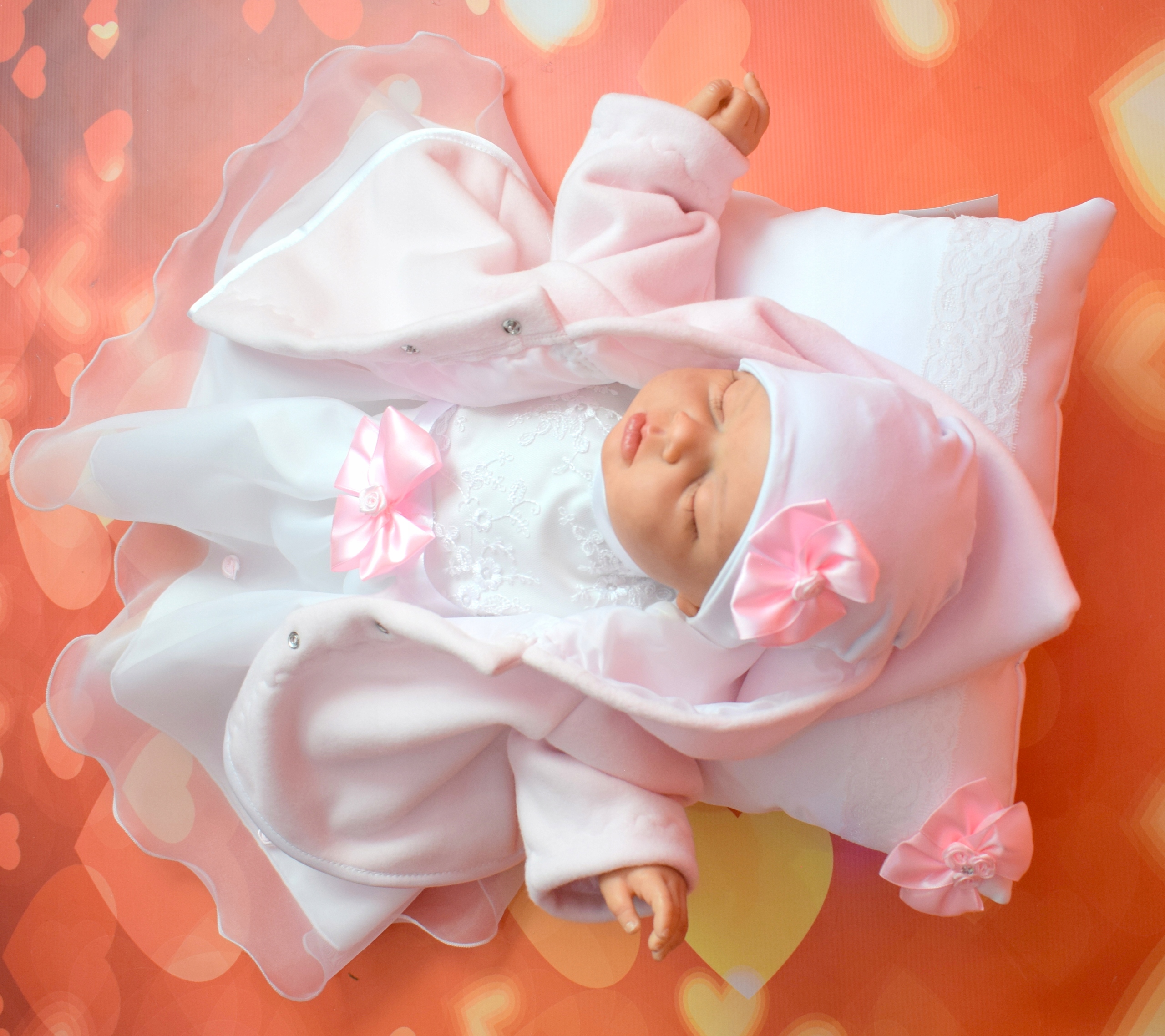 Komplet do CHRZTU 4 cz Ubranko ANDZIA 62 68 Marka bez marki