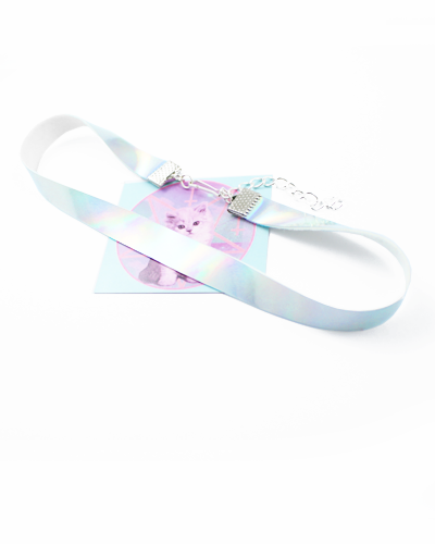 choker HOLOGRAM dusik naszyjnik pastel goth laser Rodzaj Klasyczne