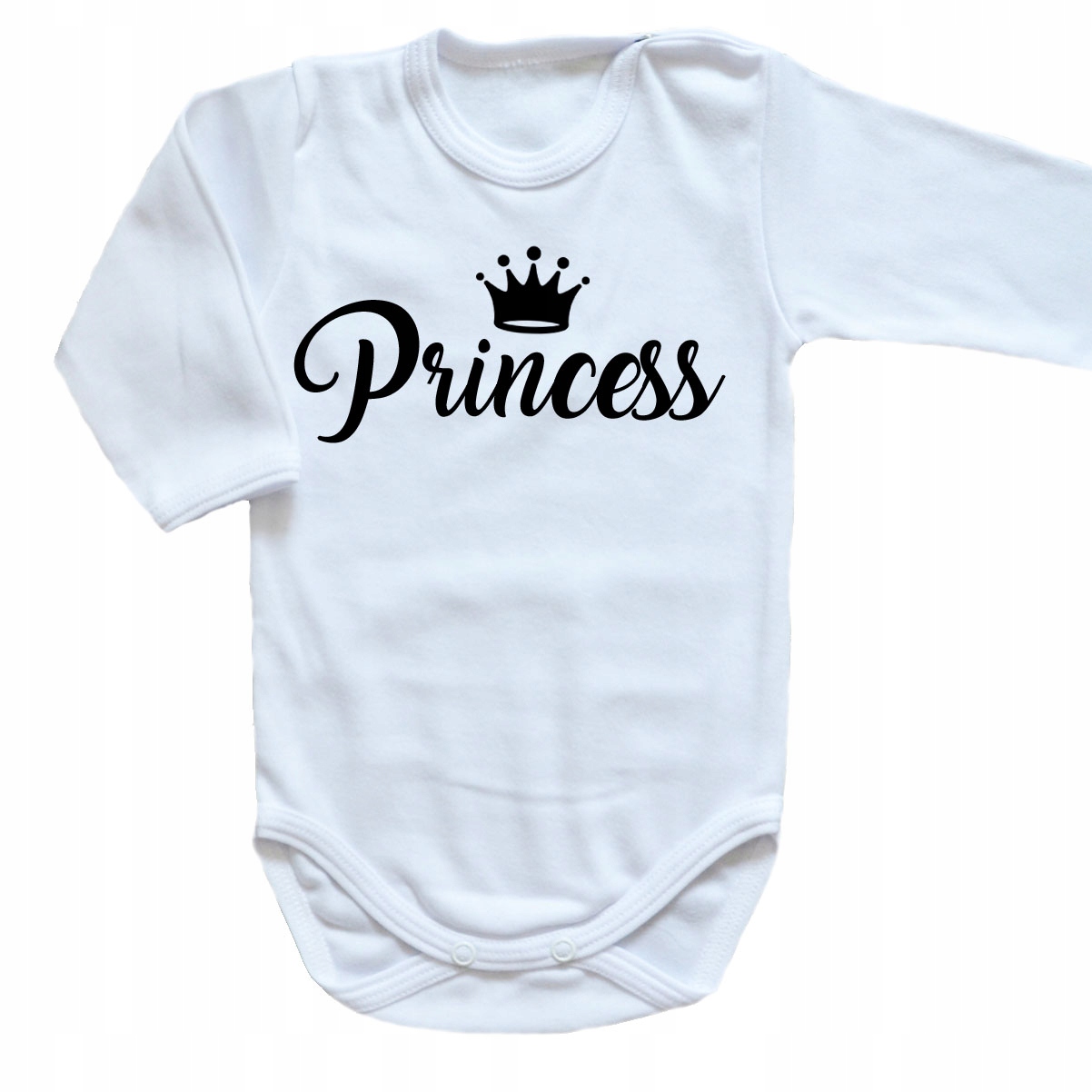 

Body Princess dla dziewczynki, bodziaki Biały dł.