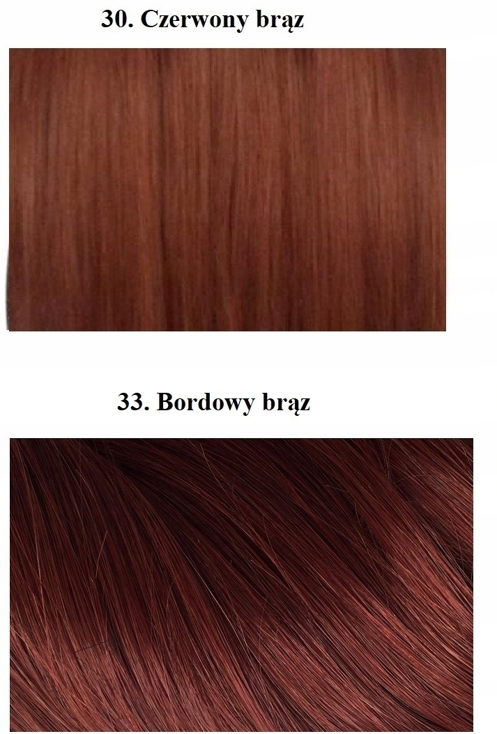 DOCZEPIANE WŁOSY NATURALNE clip in 7 taśm 40 cm Długość włosów 40 cm