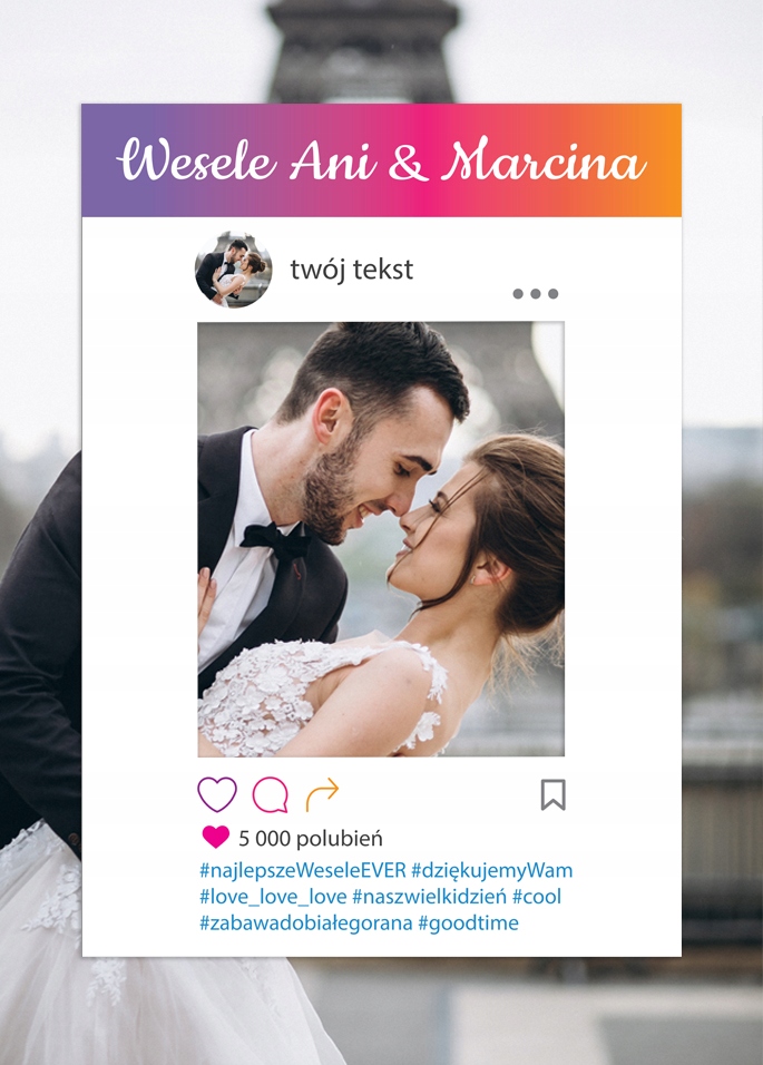 Foto ramka INSTA RAMA Instagram WALENTYNKI Marka inny