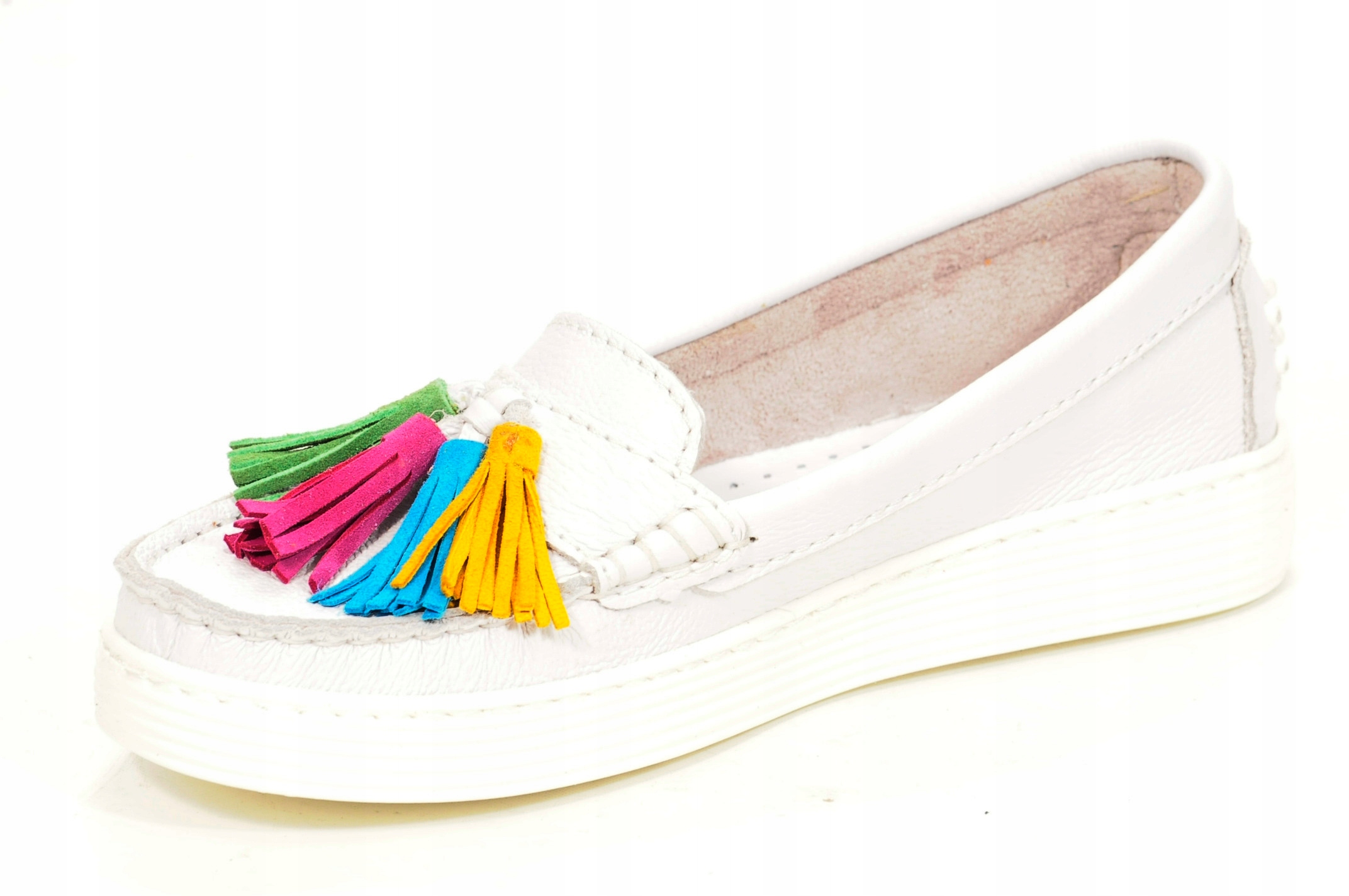 Mokasyny Nessi 18309 Biały 412 Rozmiar 38 Model 18309