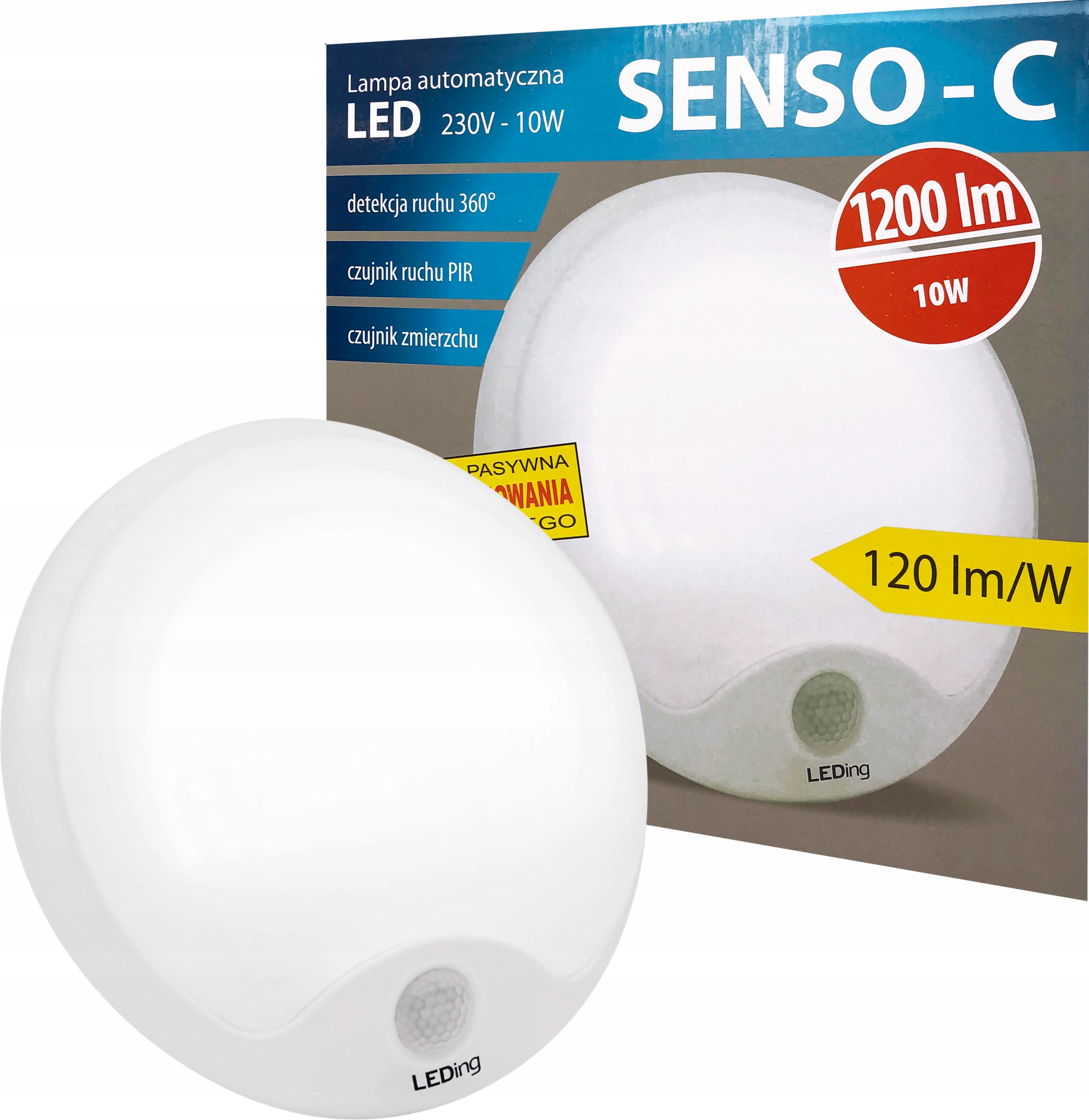 

Lampa Automat Led 10W czujnik zmierzchu Pir 1200lm