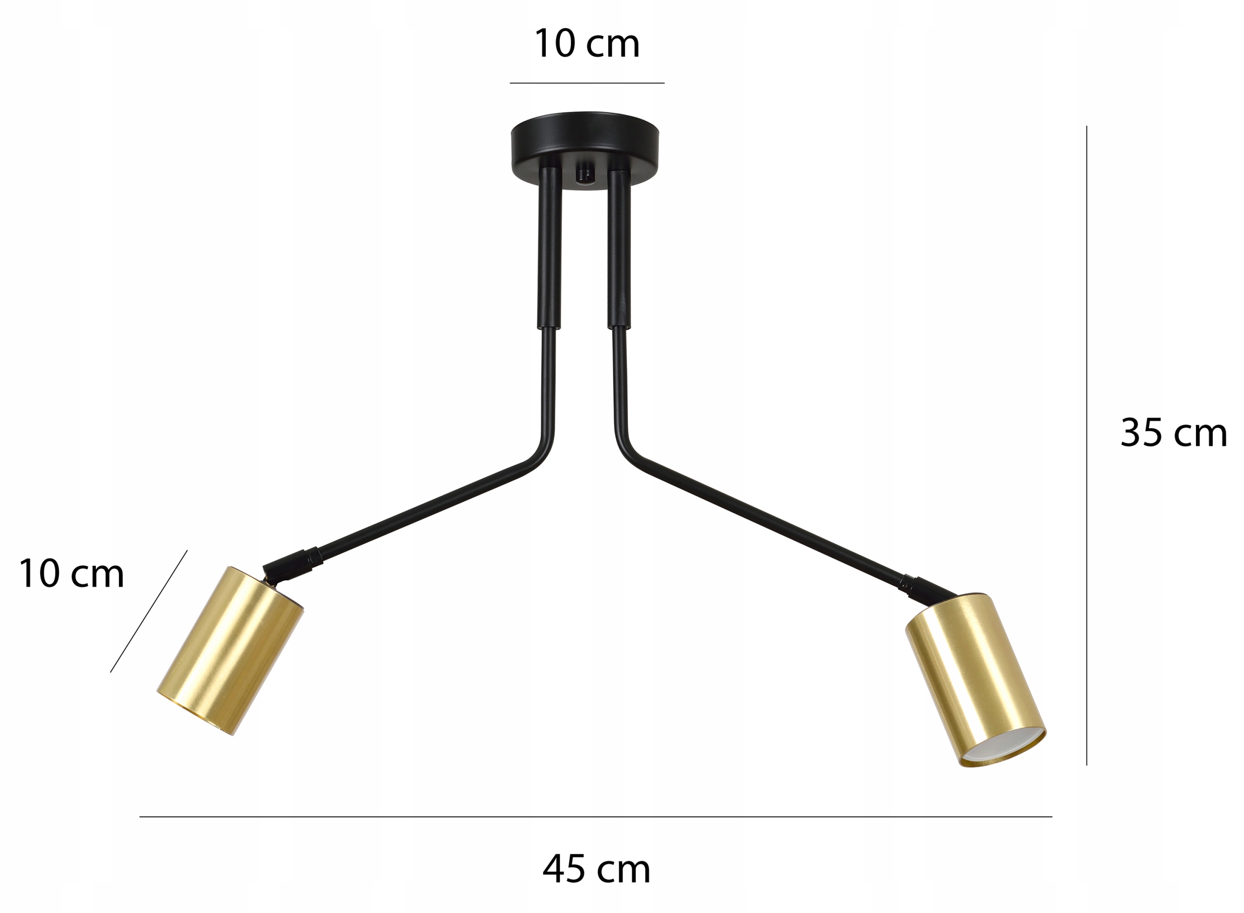 PLAFON SUFITOWY SPOT HALOGEN ŻYRANDOL VERNO LED Liczba punktów światła 2