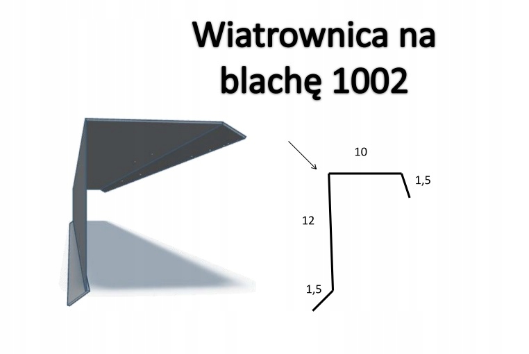 Wiatrownica na blachę 1002