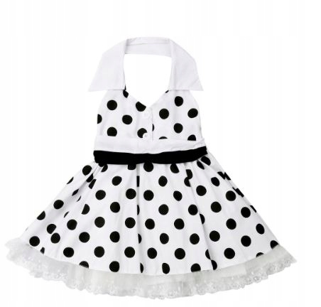 

sukieneczka w kropki z odkrytymi plecami 92/98