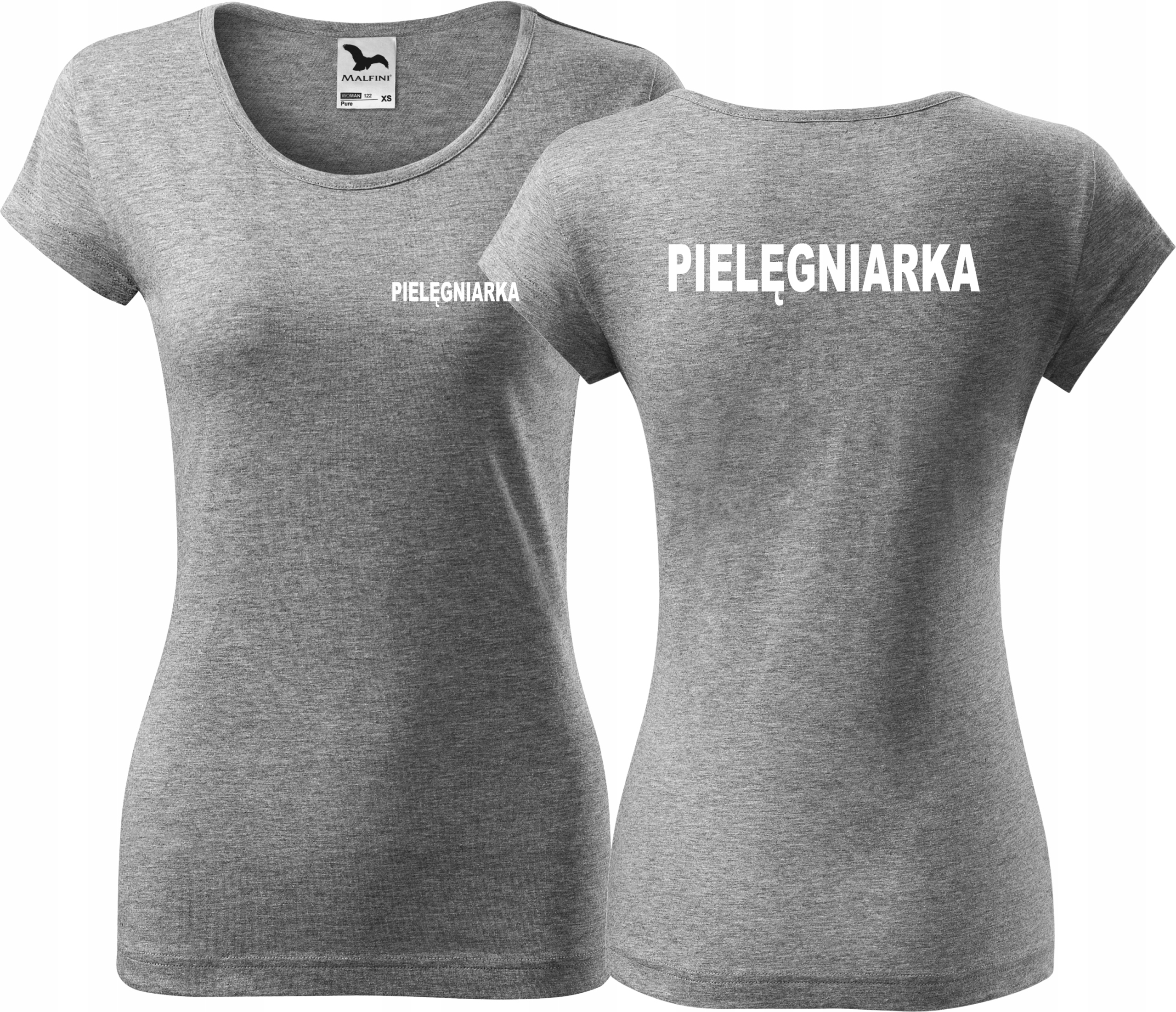 

Szara Koszulka medyczna damska Pure Pielęgniarka