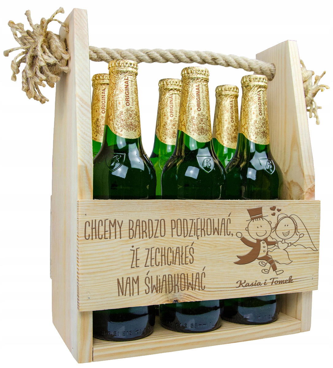 

Skrzynka Nosidło Na Piwo Podziękowania Dla Świadka