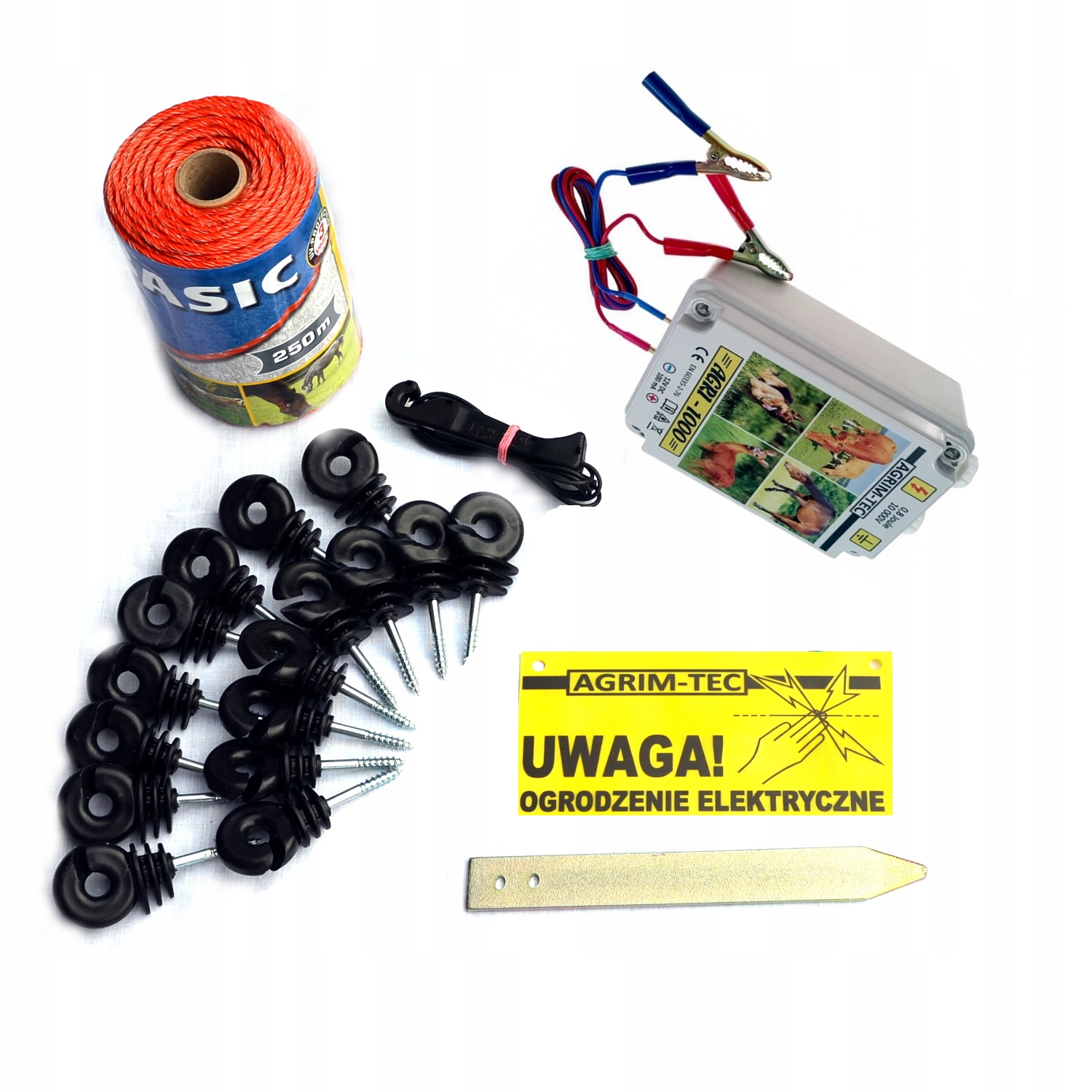 

Kompletny Zestaw Elektryczny Pastuch Agri 1000 Aku