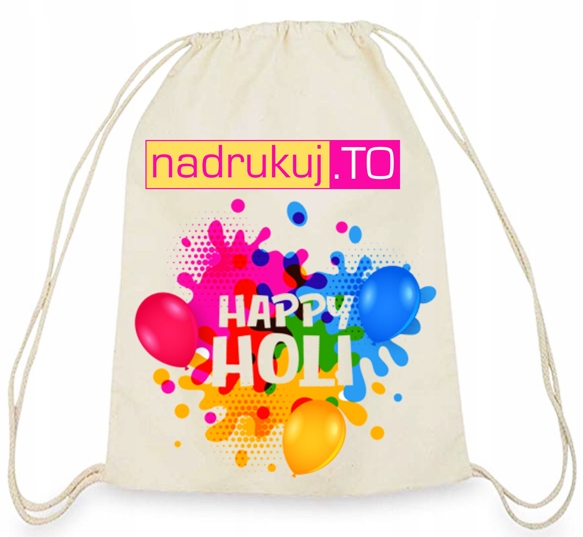 PLECAK WOREK PLECAKOWOREK BAWEŁNIANY Z NADRUKIEM
