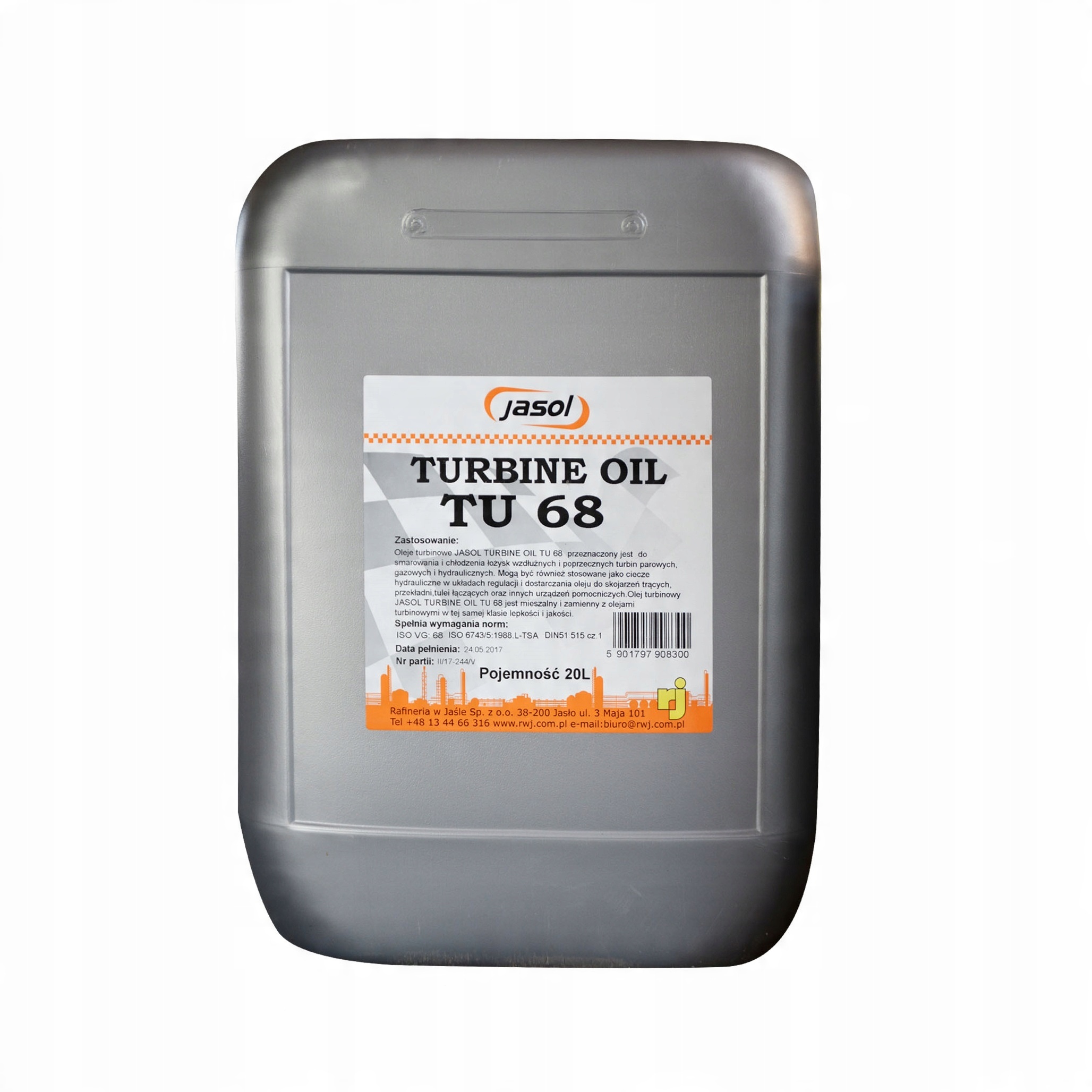 

Olej Turbinowy Jasol Turbine Oil Tu 68 20L