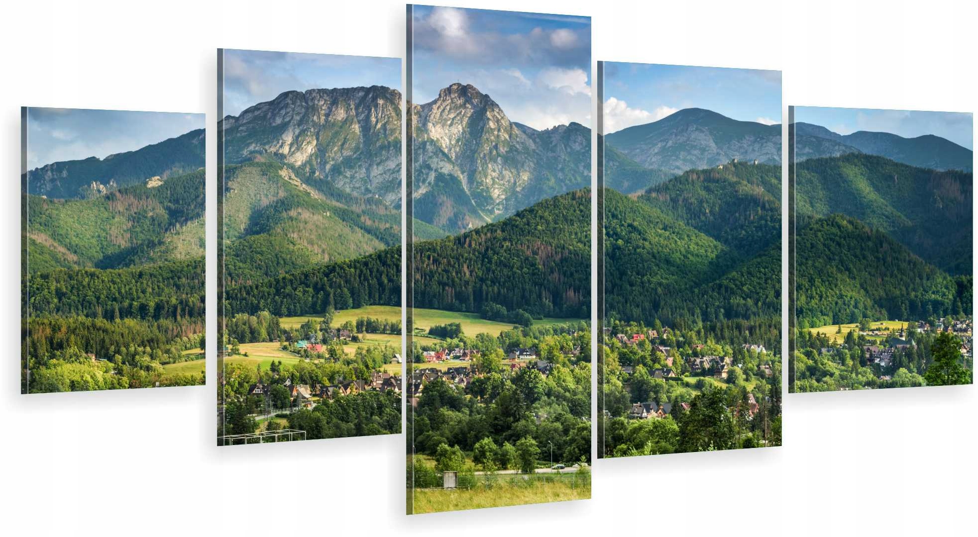 

Tryptyk 5-CZĘŚCI Obraz Do Salonu Giewont Zakopane