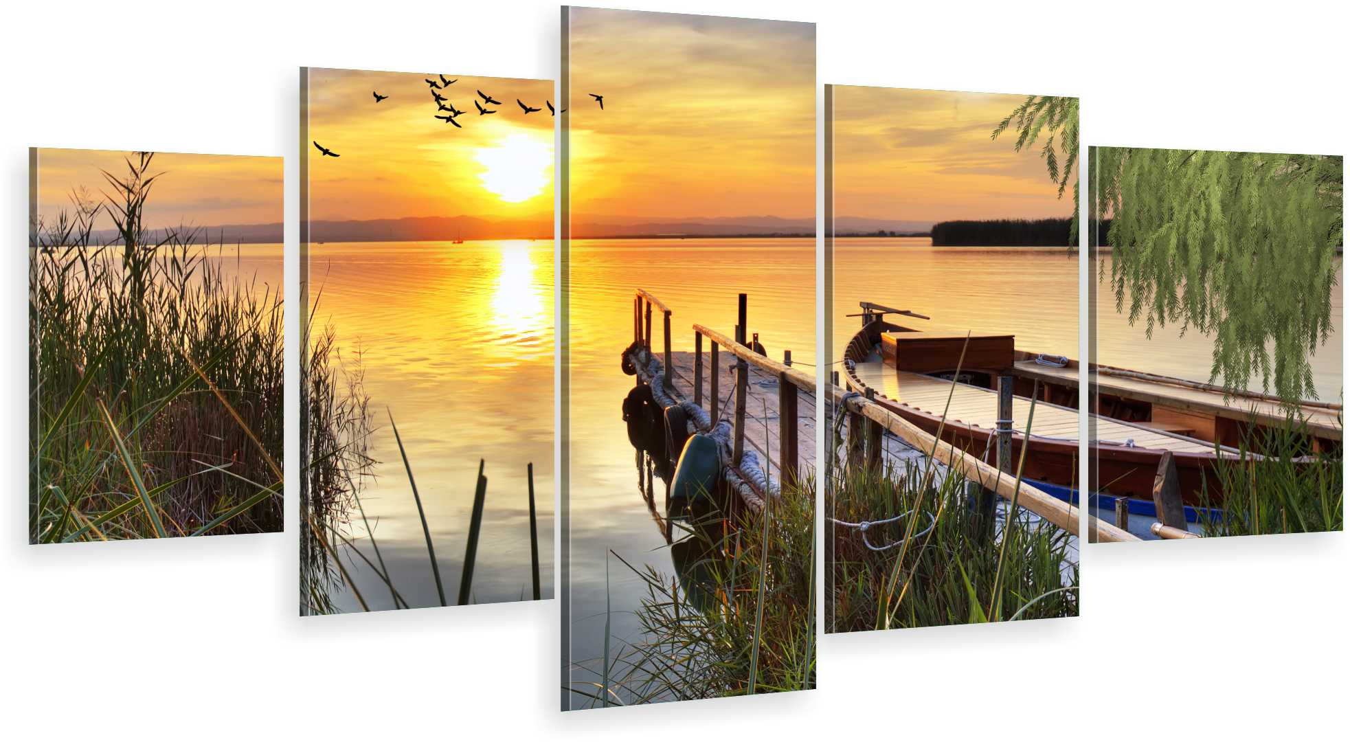 

Tryptyk 5-CZĘŚCI Do Salonu Pomost 200x110 wielki