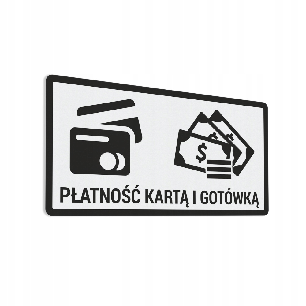 

Płatność Kartą i Gotówką naklejka 10x20