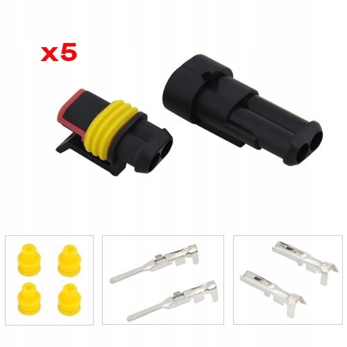KOSTKA WTYK ZŁĄCZE HERMETYCZNE SUPERSEAL 2 PIN 5sz