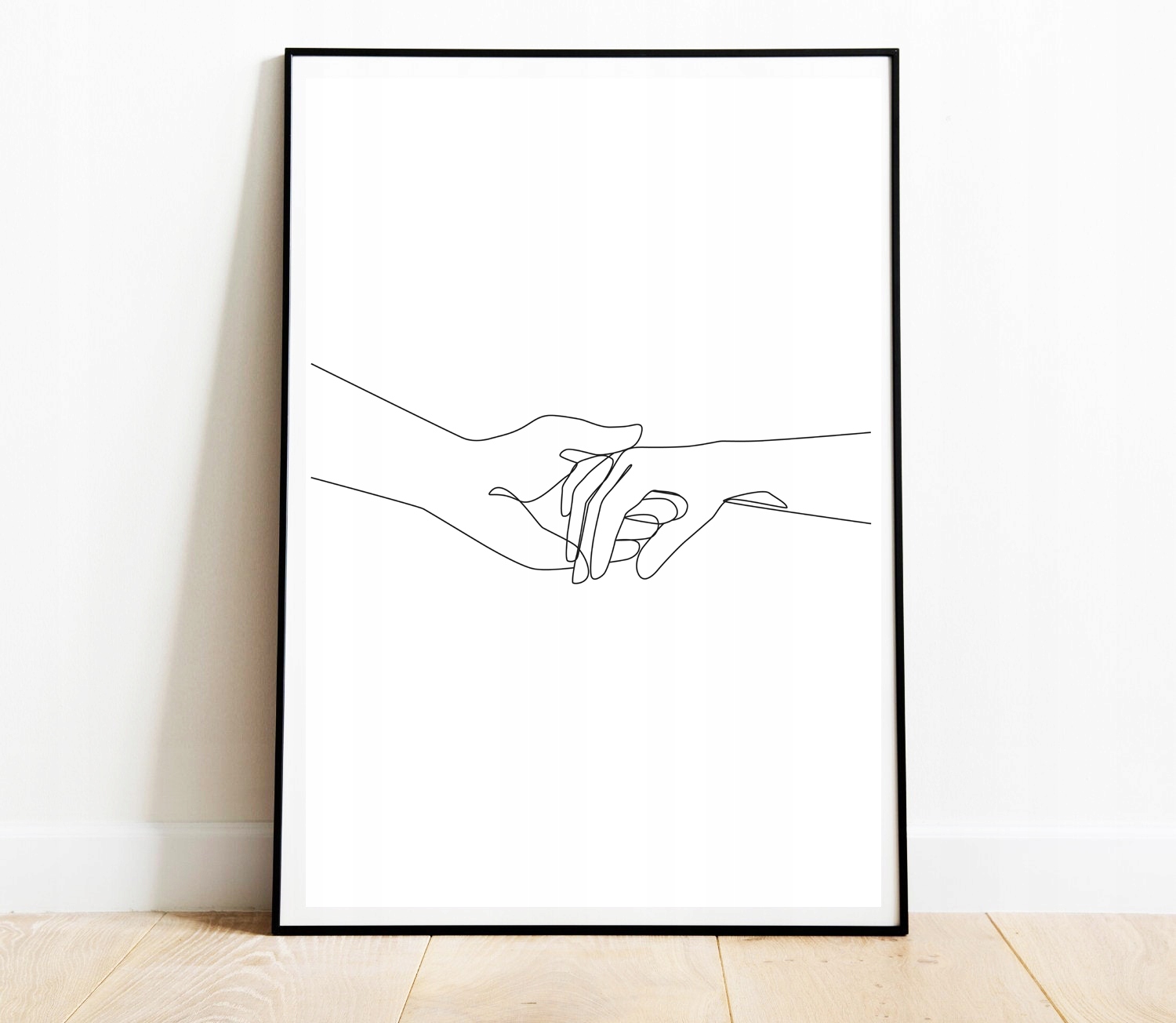 OBRAZ PLAKAT LINIE JEDNA LINIA RĘCE DŁON MIŁOŚĆ A3 30,00 x 40,00 cm Marka inna