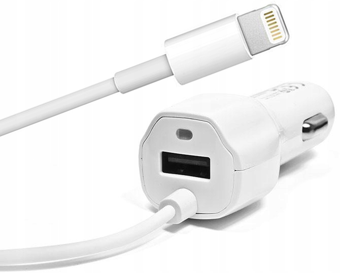 

Ładowarka samochodowa Lightning +usb 3,1A 1m
