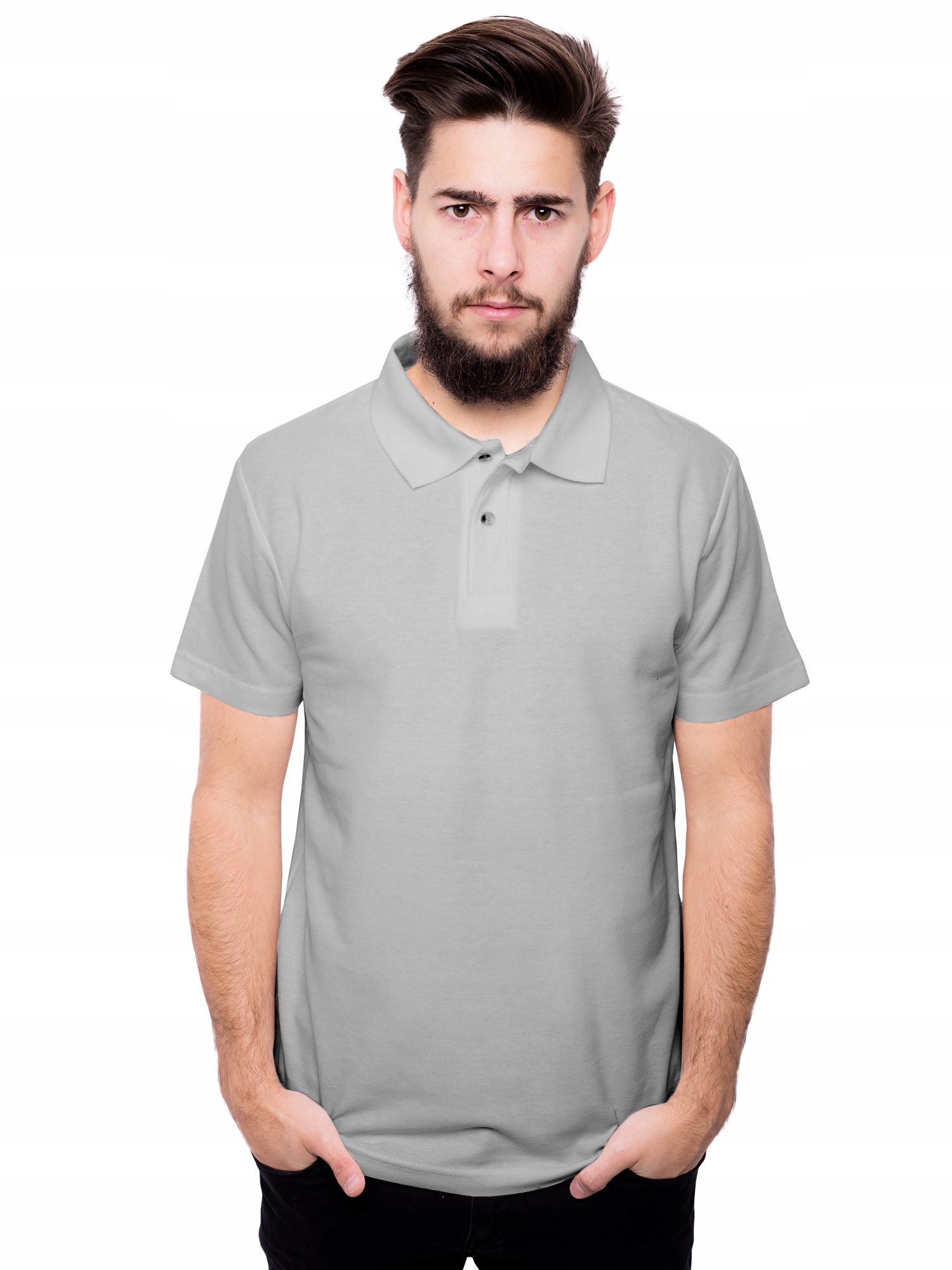 

Koszulka premium polo Keya męska Super Fit Szara
