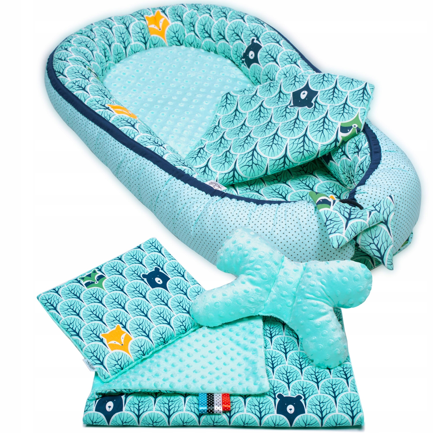 

5 El Kokon Niemowlęcy Kocyk Materac Poduszka Minky