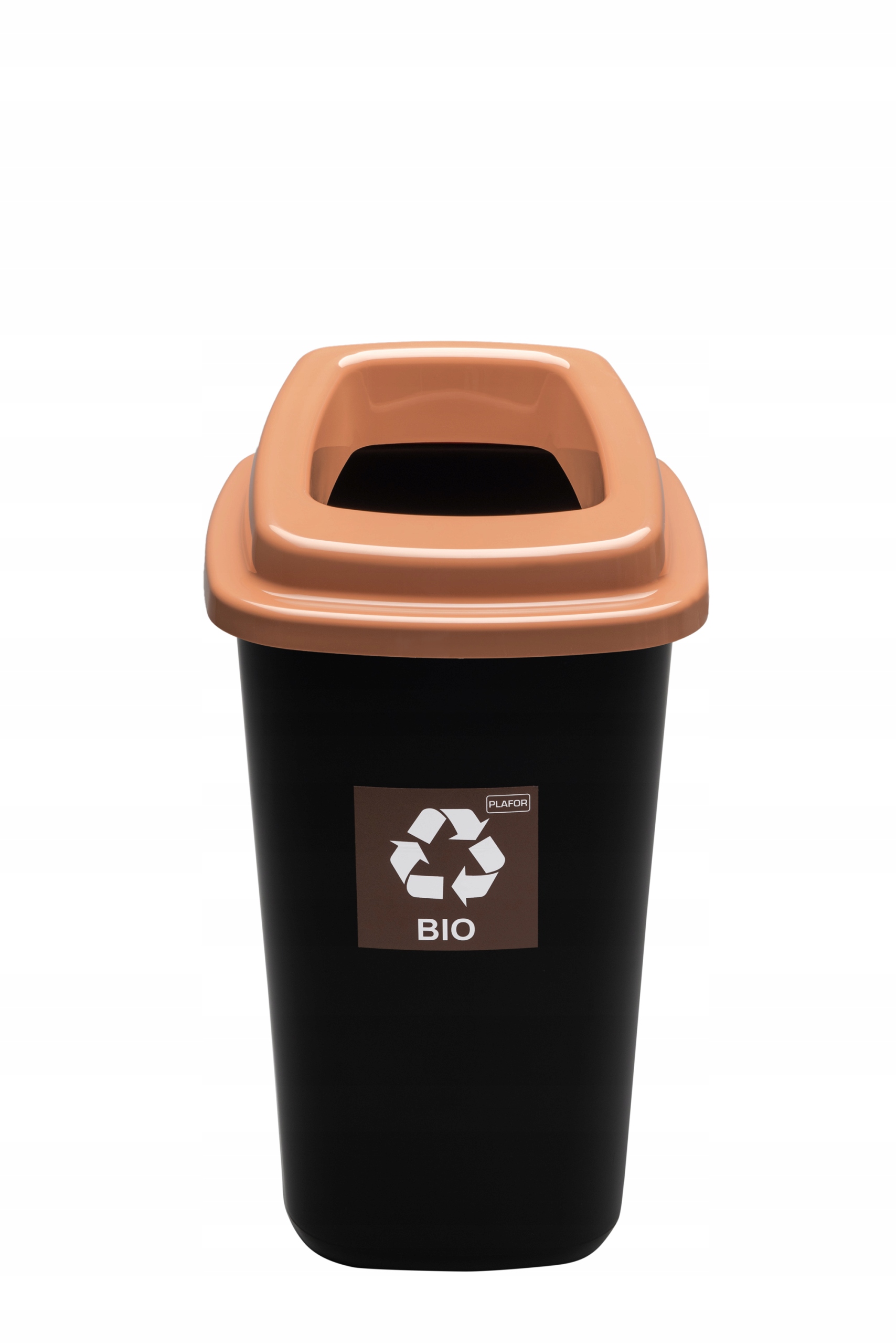 Levně Enprag Plastový odpadkový koš černý Sort Bin 680, objem 45 l, hnědé víko