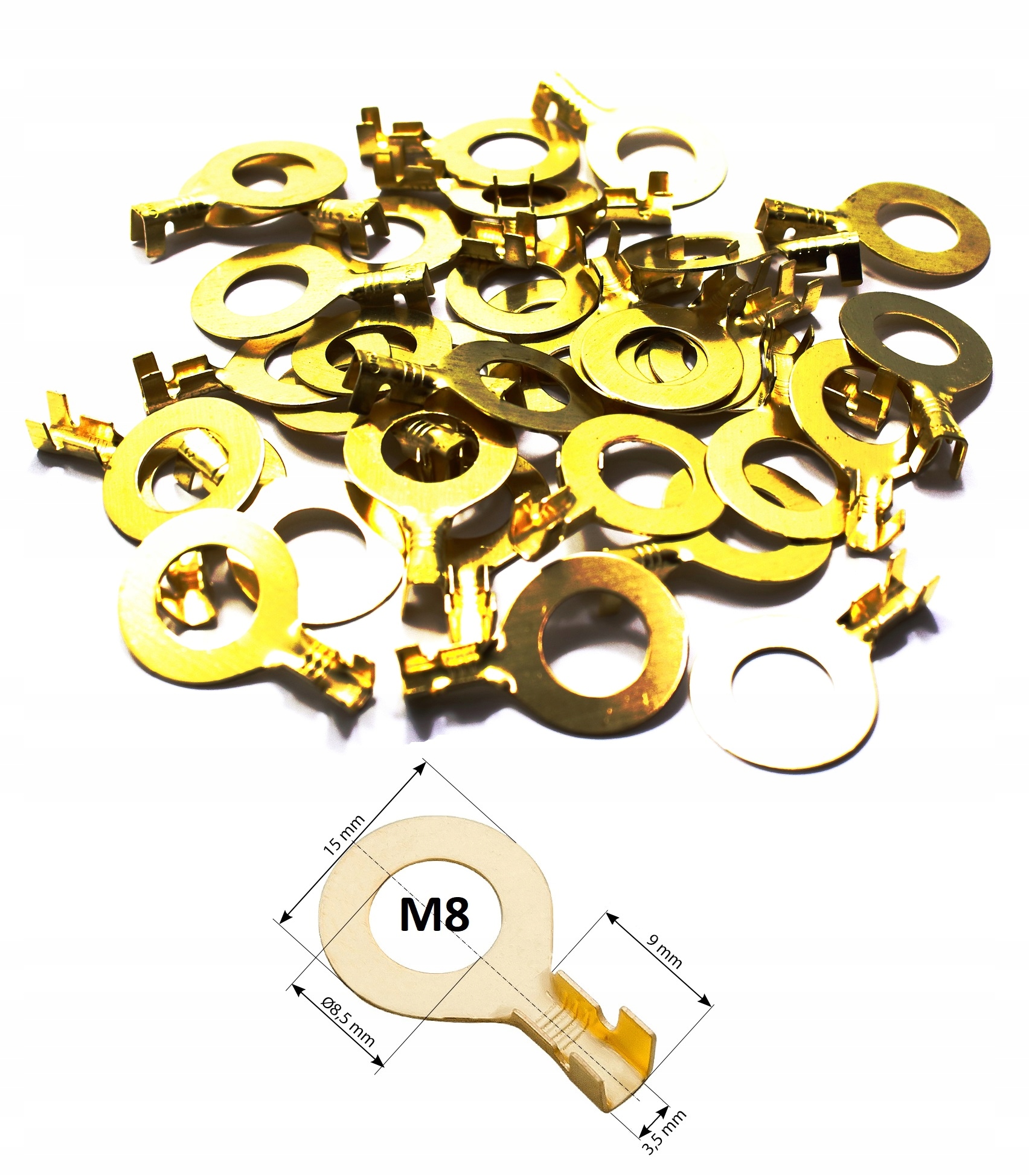 

Konektor Oczkowy 8,2MM Oczka M8 Konektory 100 Szt