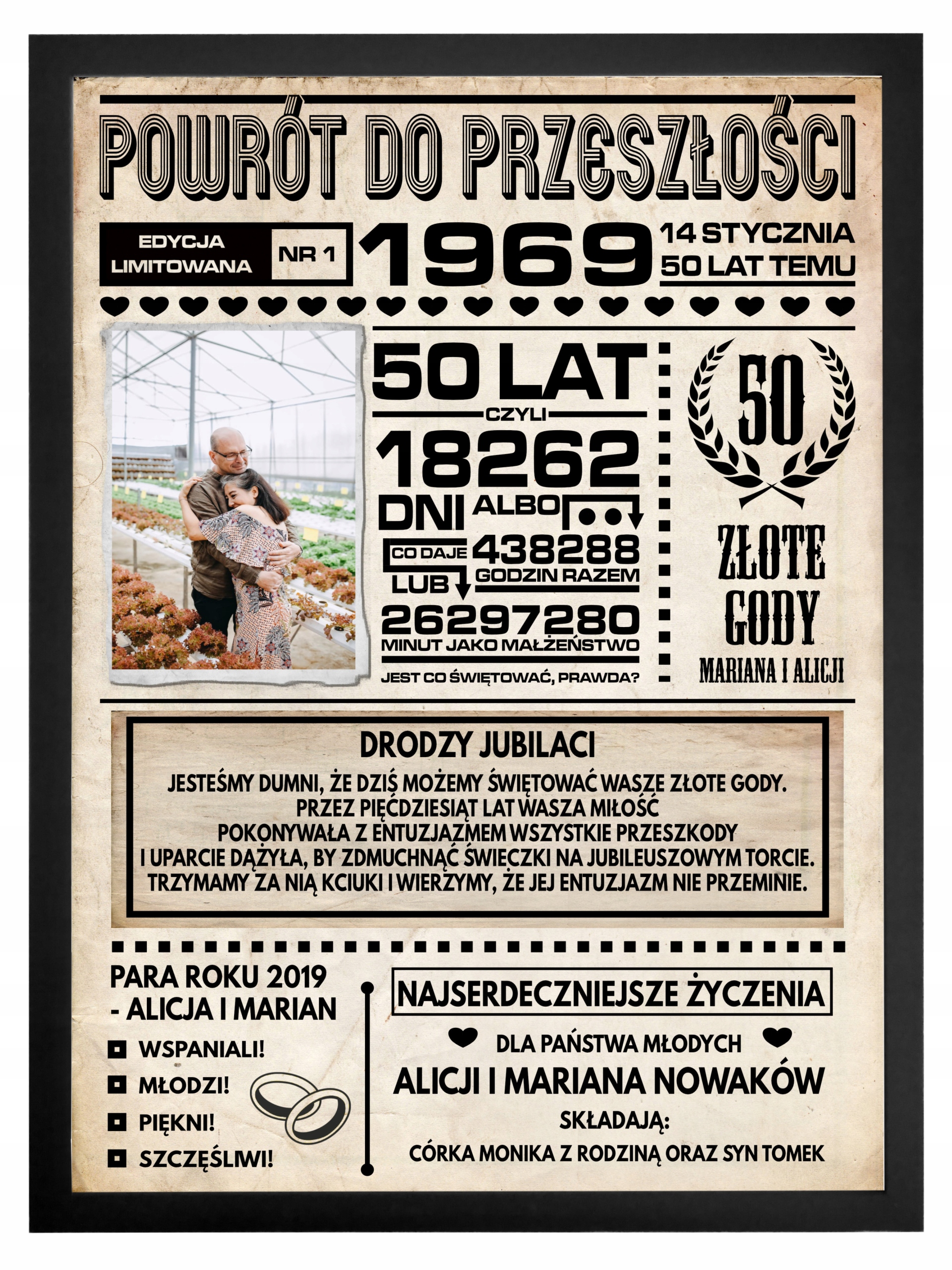 

Plakat A3 Rama Rocznica Ślubu Na Rocznicę