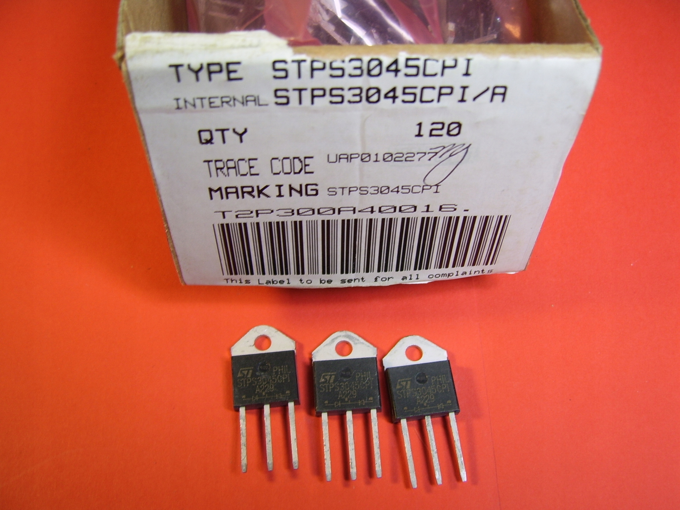 [2szt] STPS3045CPI Dioda Schottky 2x15A 45V Stm