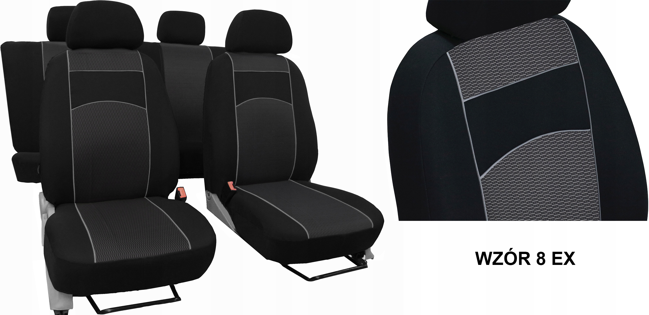 GRUBE POKROWCE MIAROWE do MITSUBISHI L200 IV Cechy dodatkowe kieszenie szwy/otwory na poduszki powietrzne