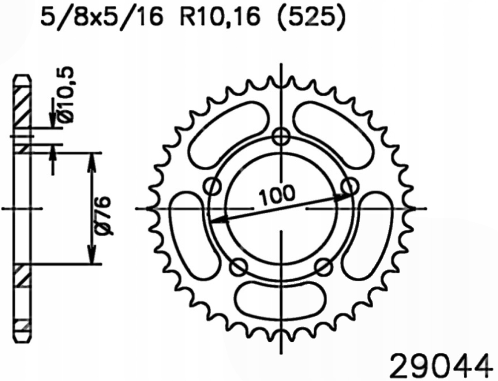 Zadní ozubení Benelli Tnt 1130 Naked Tre 06-15 Nové