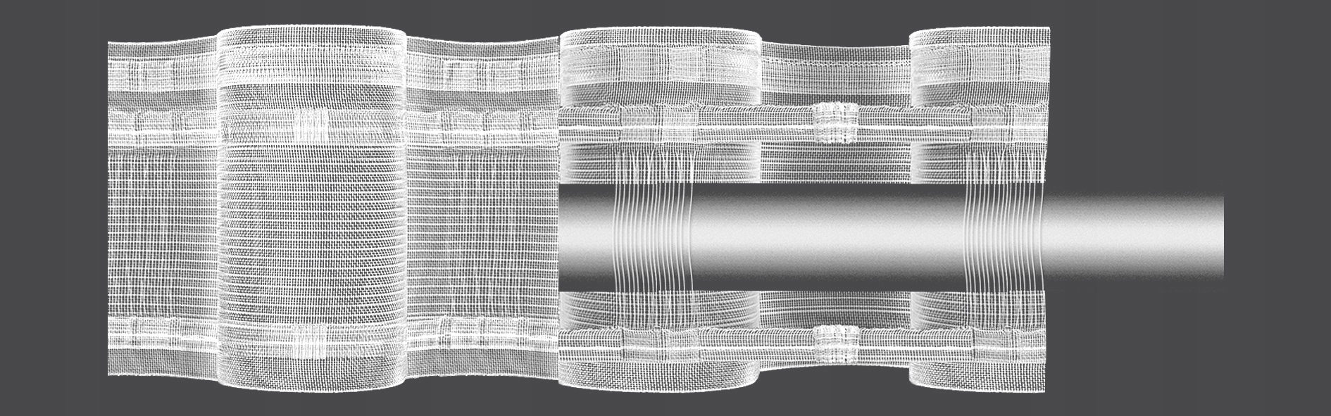 Taśma marszcząca, tunelowa FALA 10 cm. 1 : 2 Rodzaj taśmy