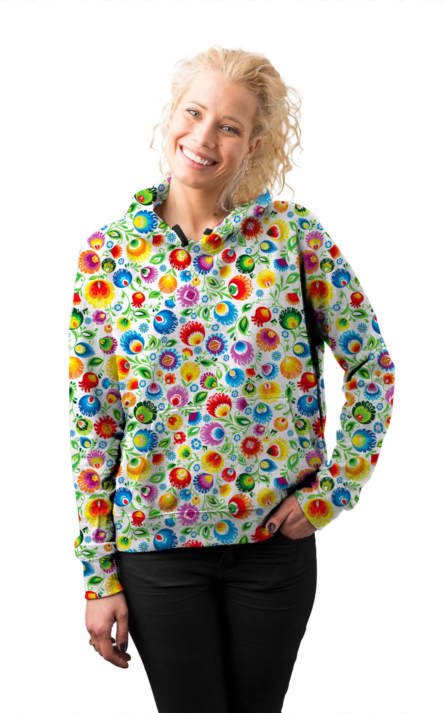 

Bluza Damska Print XXL Folklor Łowicki Modna Styl