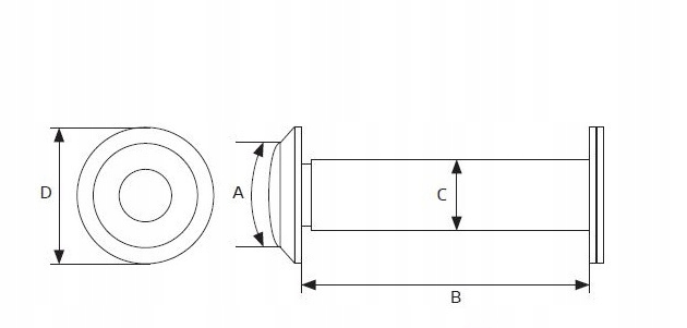 WIZJER DRZWIOWY 14mm 35-60mm JUDASZ KOLORY Rodzaj tradycyjny