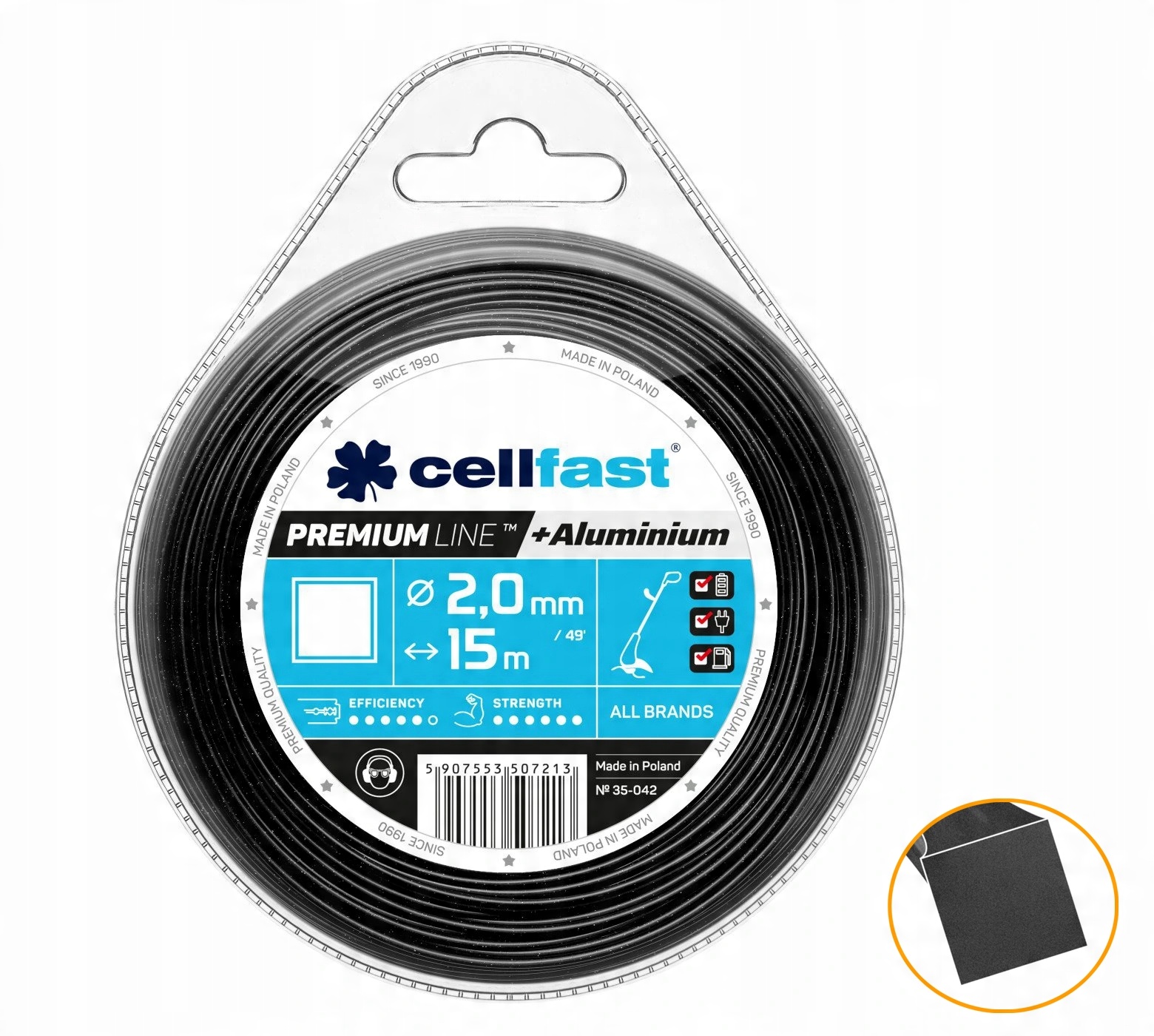 

Cellfast Żyłka Tnąca 2*15m Kw. Premium 35-042
