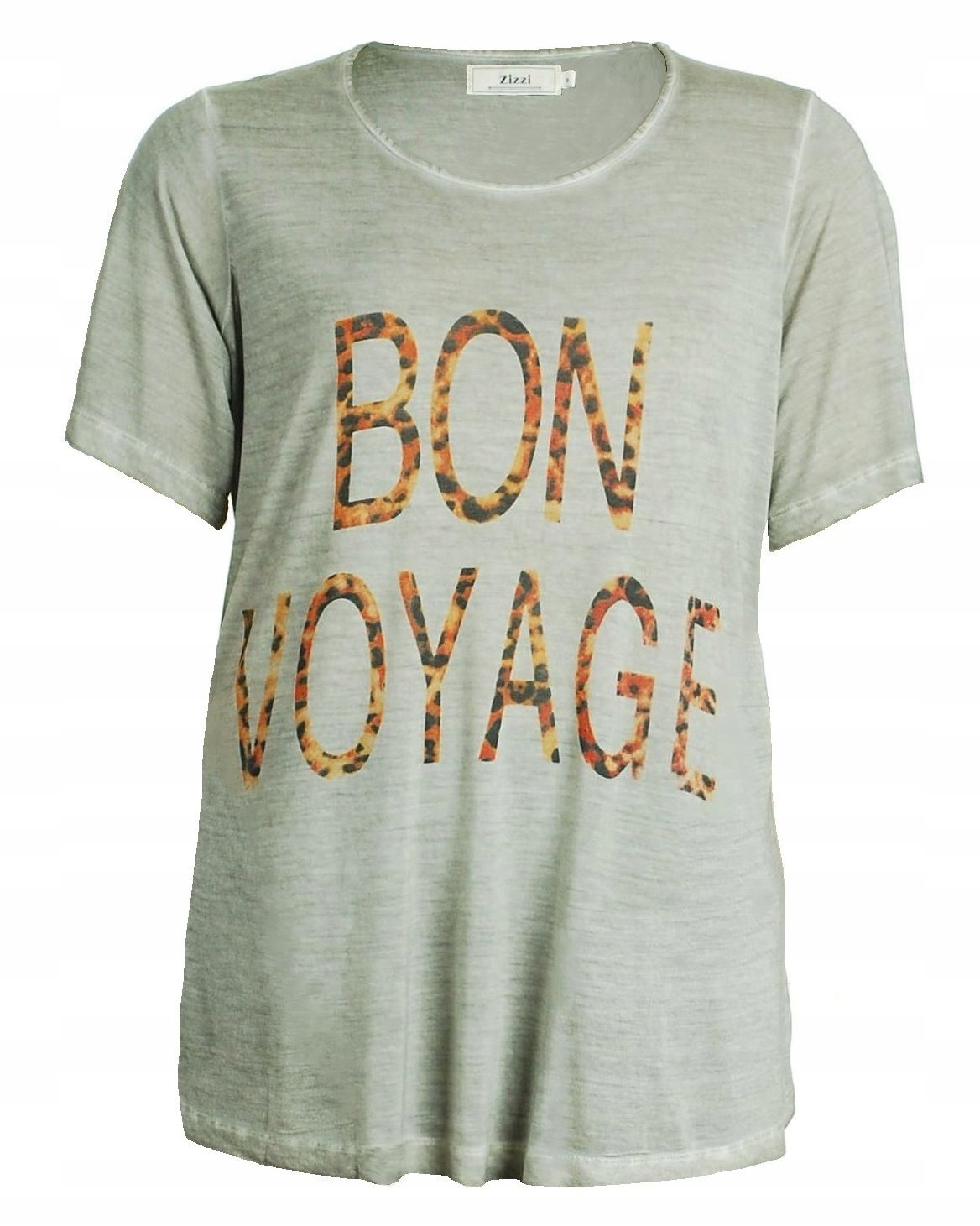 

Zizzi szary T-shirt z napisem 42/44