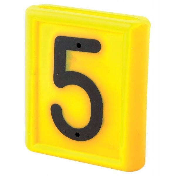 Płytka numer '5' do obroży dla bydła krów