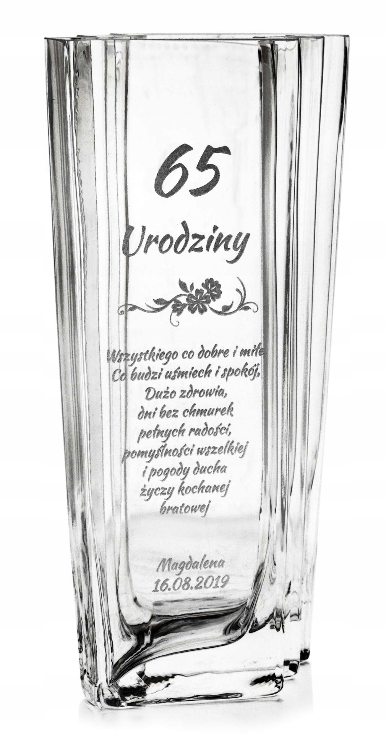 

Wazon 30cm z grawerem Urodziny Rocznica Jubileusz
