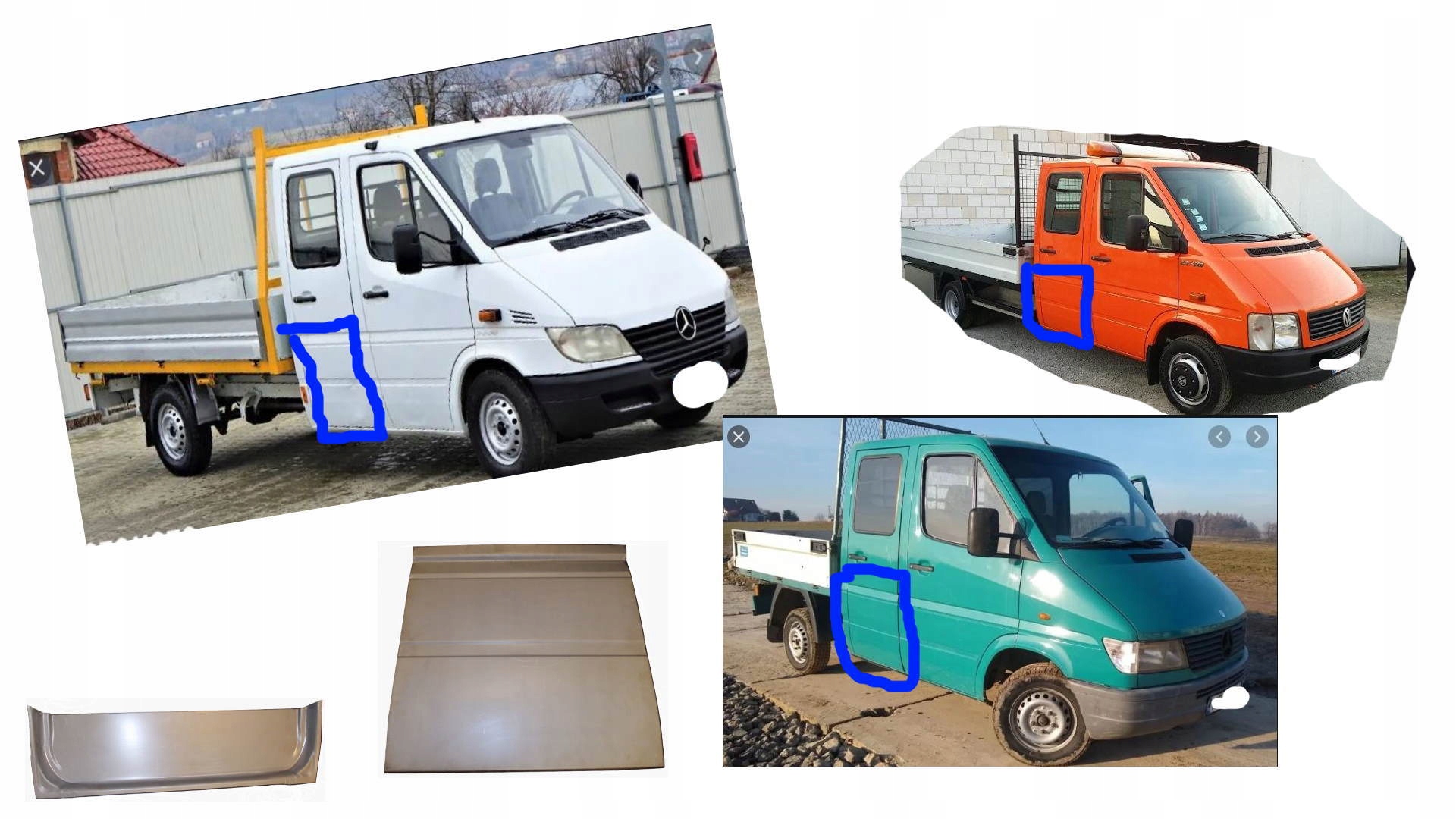 Dveře Dubel Mercedes Sprinter Vw Lt 95-06 Vw Lt