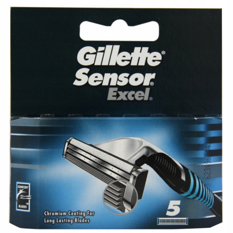 

5 x Gillette Sensor Excel Wkłady Nożyki Oryginał