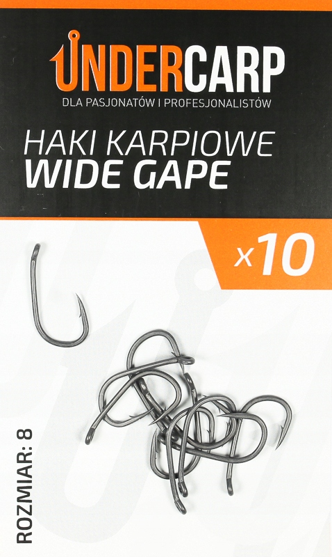

Teflonowe haki karp Wide Gape – Undercarp – rozm.8