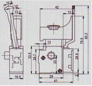 WYŁĄCZNIK WŁĄCZNIK PRZEŁĄCZNIK WIERTARKA 6A 250V Rodzaj włącznik