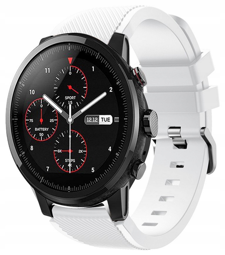 

Biały Silikonowy pasek Xiaomi Amazfit 2 Stratos
