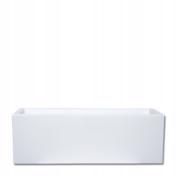 

biała podłużna doniczka Mini Kube 60x20/20 Włoska