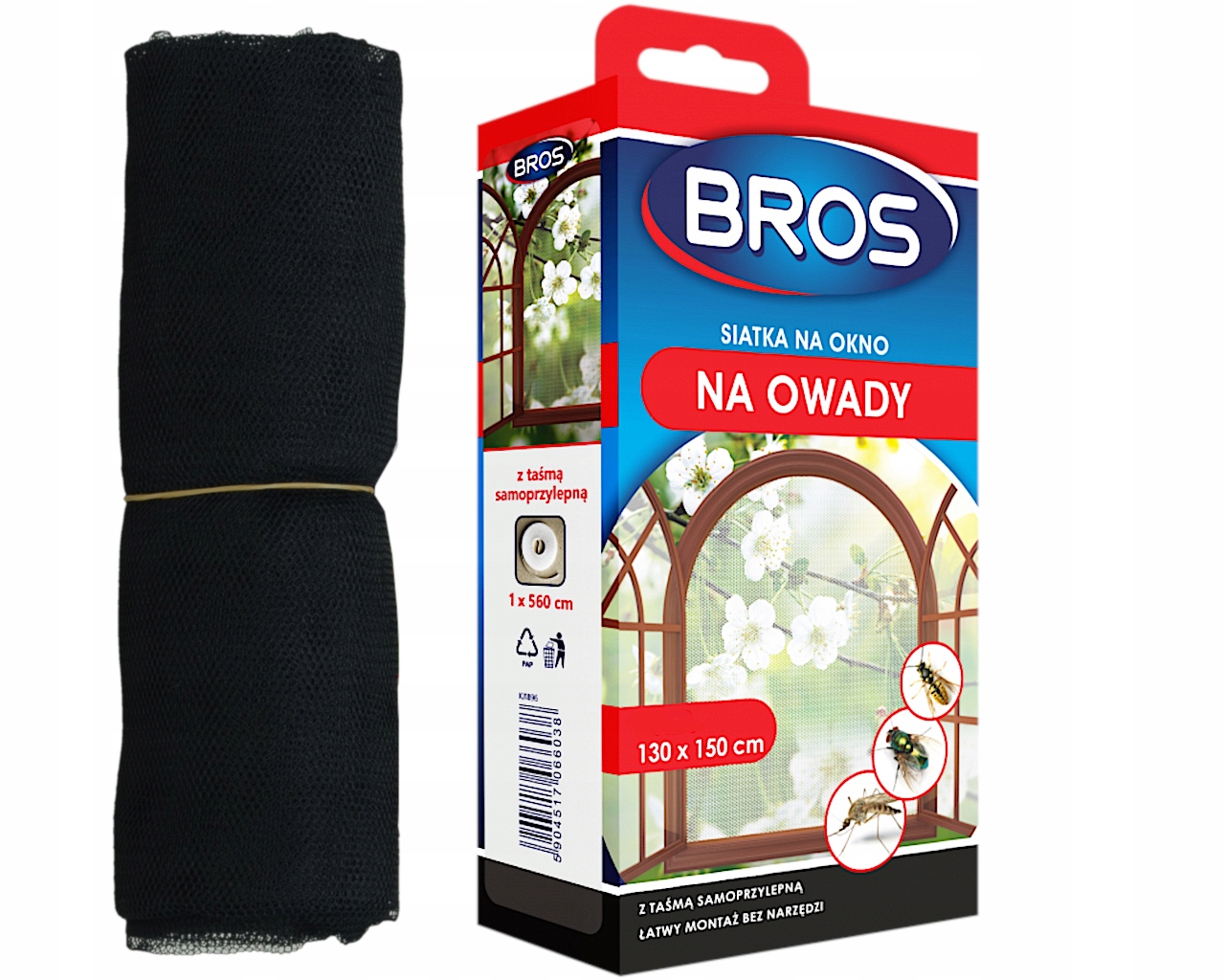 

Siatka Moskitiera Na Komary Na Okno Bros 130X150