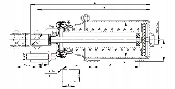 0896.FI80 - Пневматический тормозной цилиндр fi 80
