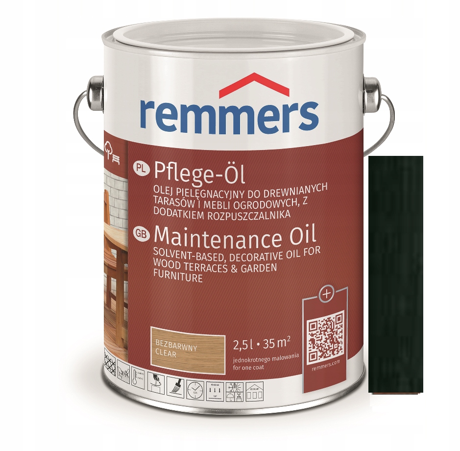 Olej do tarasów i mebli ogrodowych Remmers Heban 2,5L