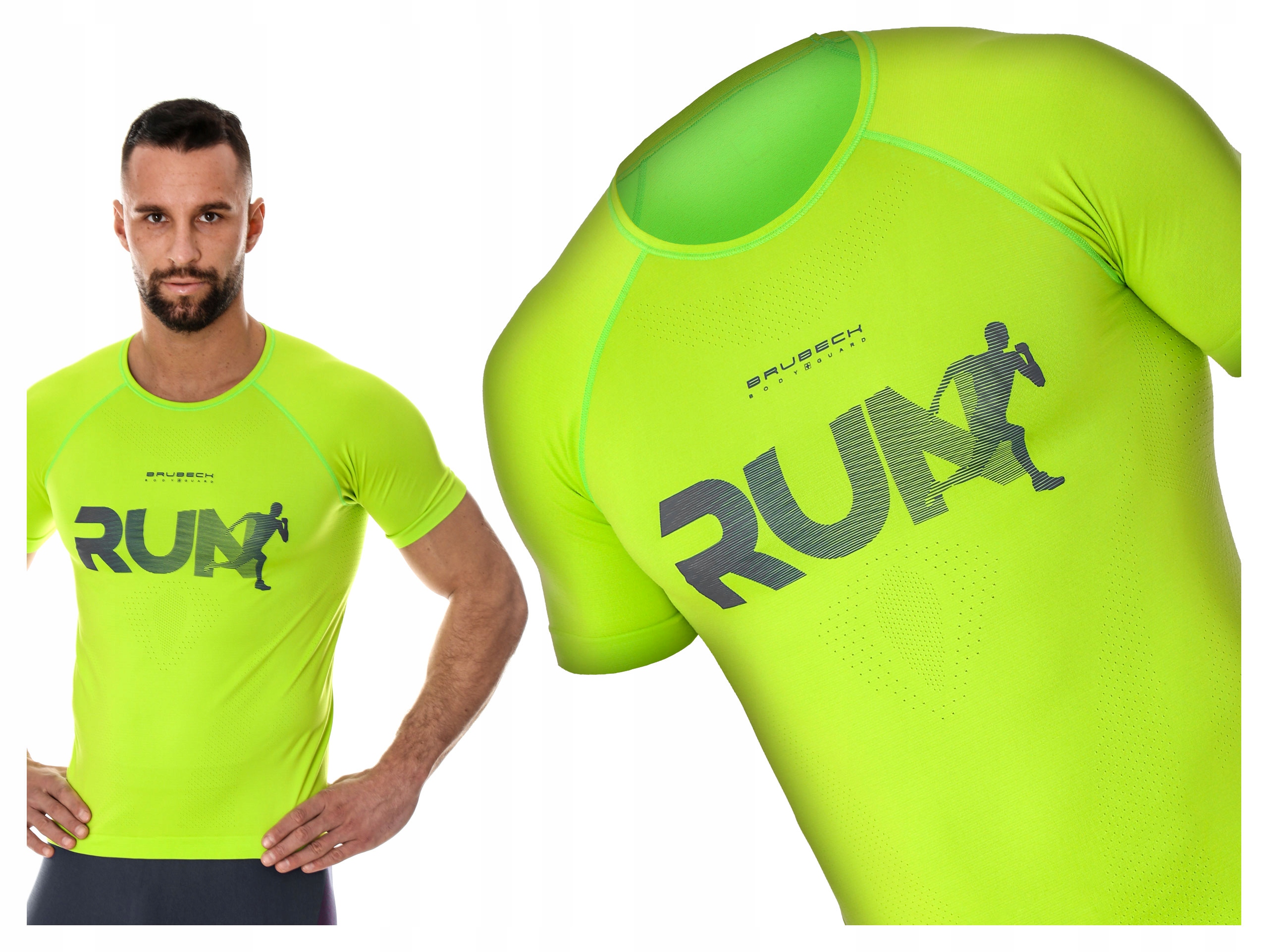

Koszulka Biegowa Brubeck Running Air Pro Neon / L