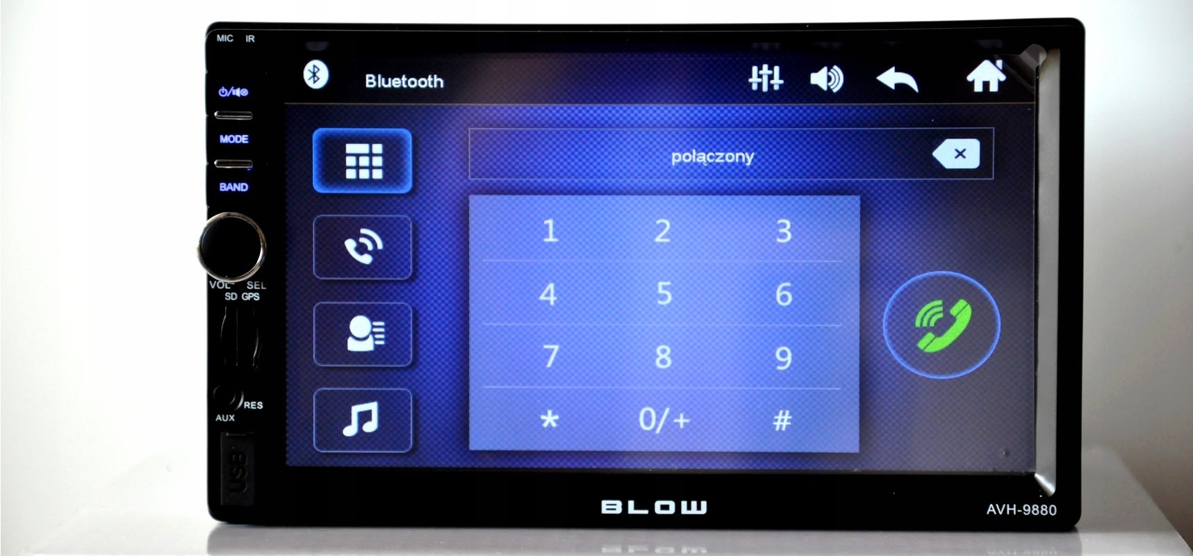 RADIO SAMOCHODOWE BLOW 2DIN MAPA EUROPY GPS SD USB Odtwarzane formaty plików .mp3 .wma